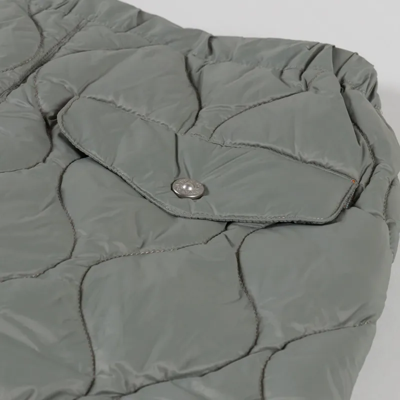 Taion Womens Military Snap Button Down Skirt Dark Sage Green-6