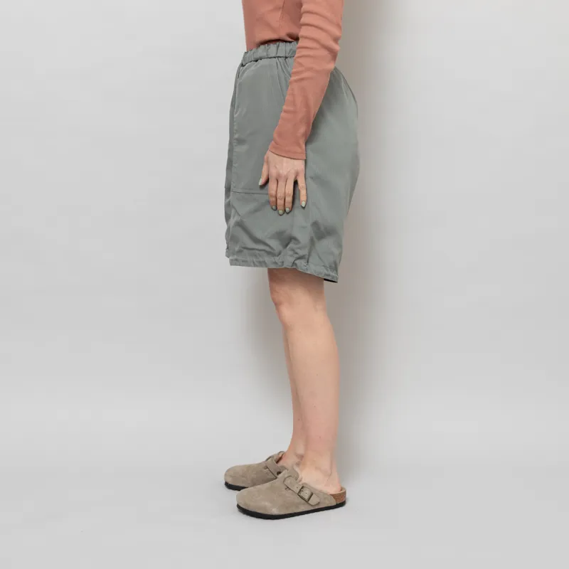 Taion Womens Military Reversible Wide Shorts Sage Green-2