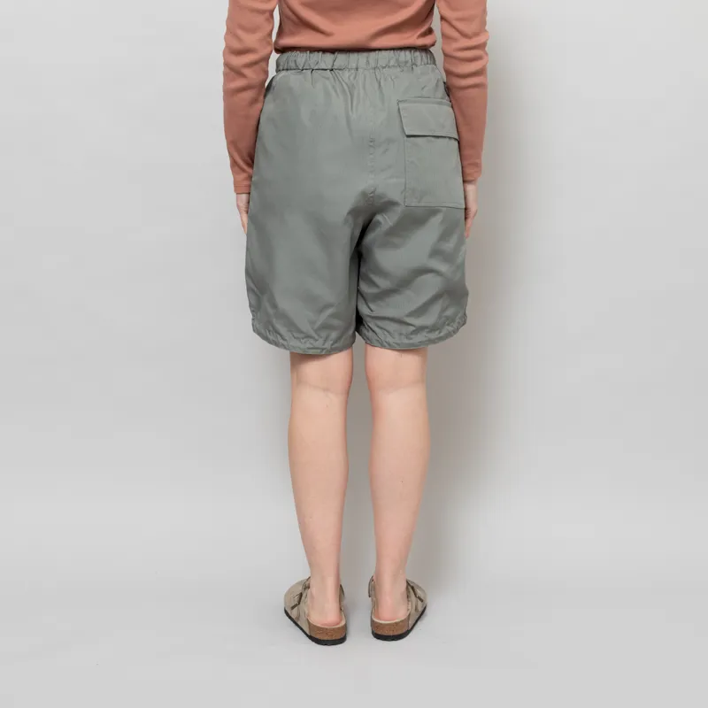 Taion Womens Military Reversible Wide Shorts Sage Green-3