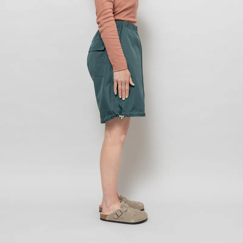 Taion Womens Military Reversible Wide Shorts Sage Green-9
