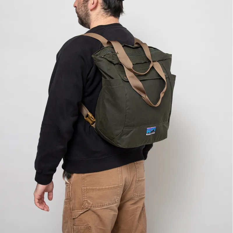 Patagonia Waxed Canvas Tote Pack 27L Basin Green-6
