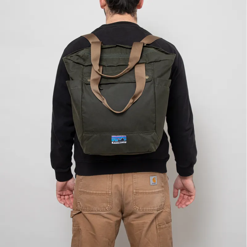 Patagonia Waxed Canvas Tote Pack 27L Basin Green-3