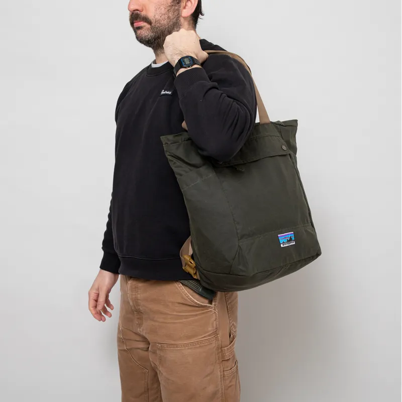 Patagonia Waxed Canvas Tote Pack 27L Basin Green-7