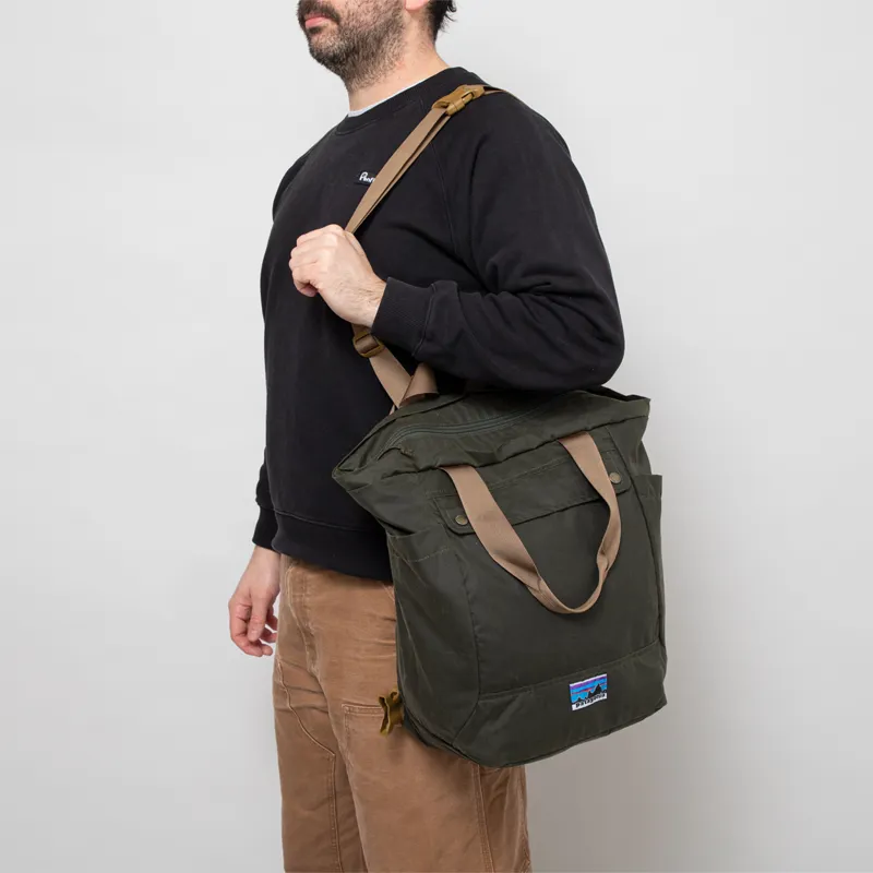 Patagonia Waxed Canvas Tote Pack 27L Basin Green-8