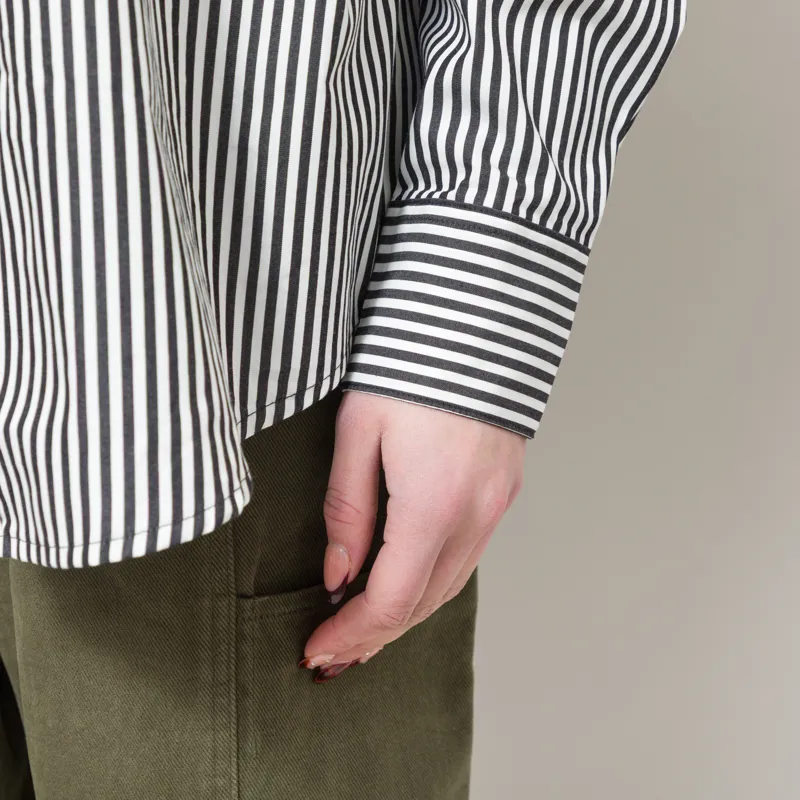 Carhartt WIP Womens Daldry Shirt Black Wax Stripe-9