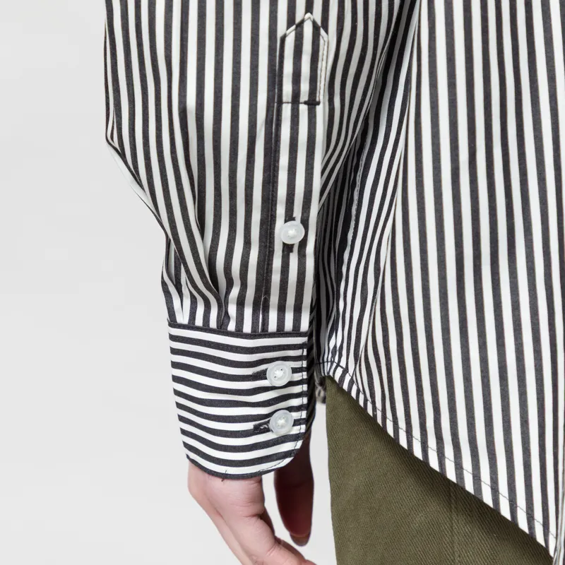 Carhartt WIP Womens Daldry Shirt Black Wax Stripe-10