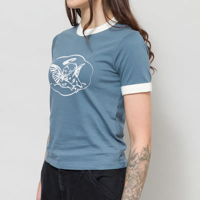 Carhartt WIP Womens Reminiscing Ringer T Shirt Velvet Blue-1