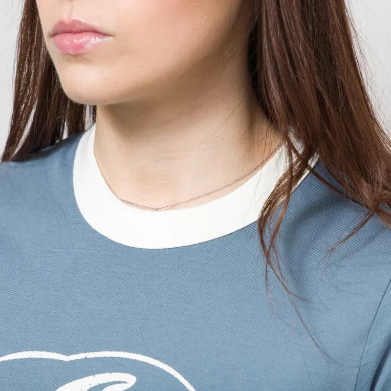 Carhartt WIP Womens Reminiscing Ringer T Shirt Velvet Blue-5