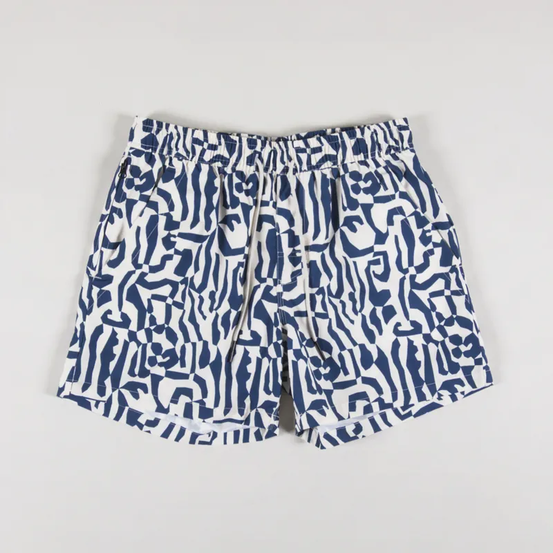 Oas Marbling Swim Shorts Blue