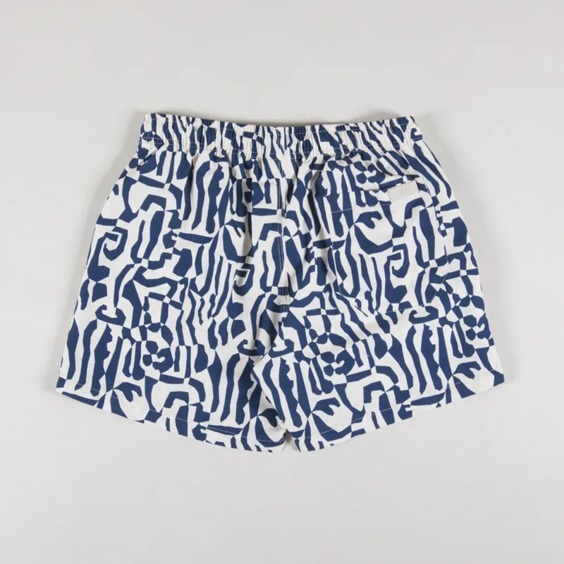 Oas Marbling Swim Shorts Blue-1