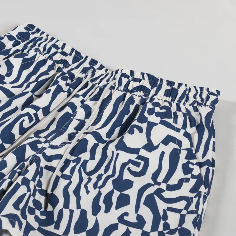 Oas Marbling Swim Shorts Blue-2