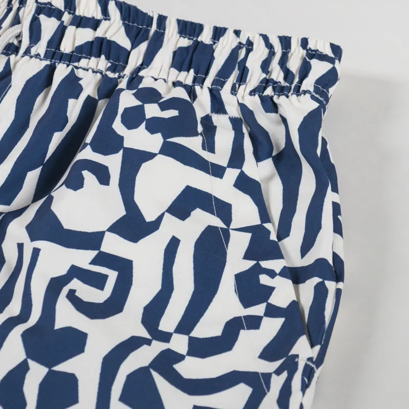 Oas Marbling Swim Shorts Blue-6