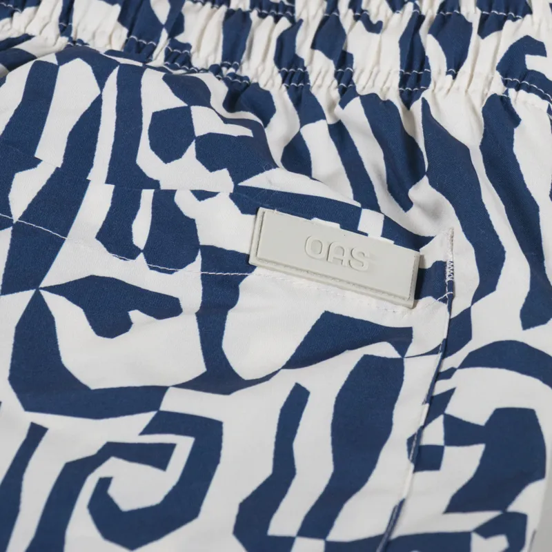 Oas Marbling Swim Shorts Blue-5
