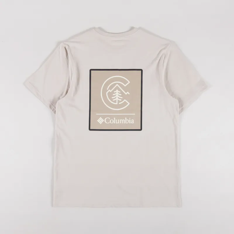 Columbia CSC Logo Organic Cotton T Shirt Dark Stone Linework C Badge