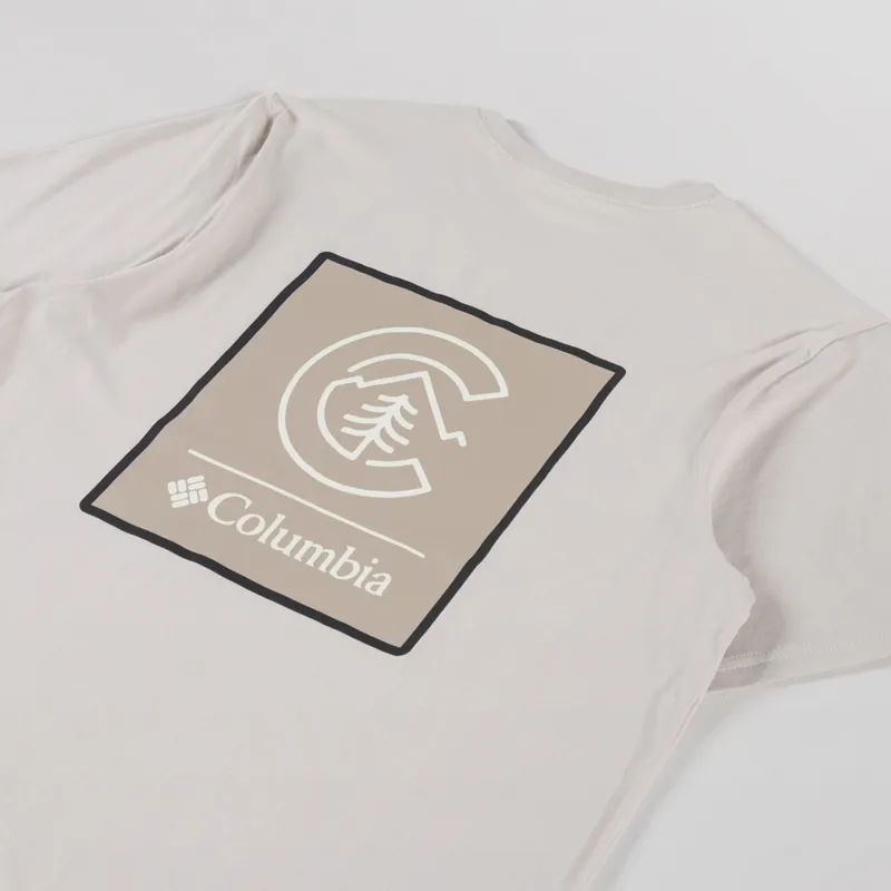 Columbia CSC Logo Organic Cotton T Shirt Dark Stone Linework C Badge-2