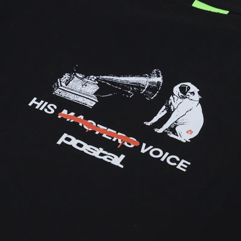 Postal His Masters Voice T Shirt Black-2