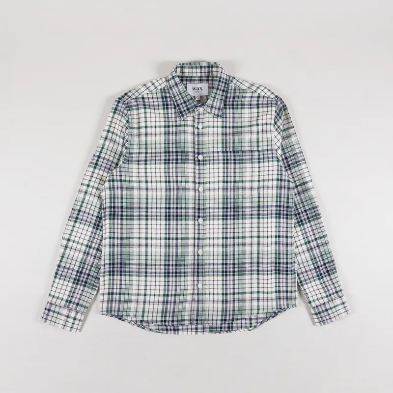 Wax London Shelly Shirt Flannel Navy Green