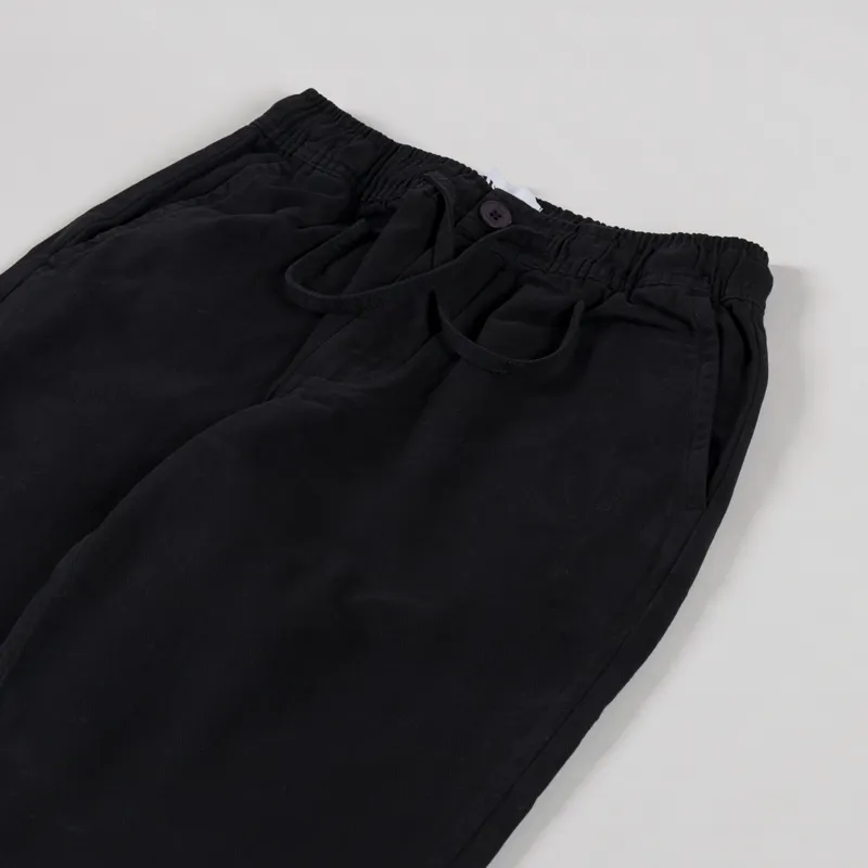 Wax London Kurt Trousers Black Longer Leg Organic Cotton Twill-4