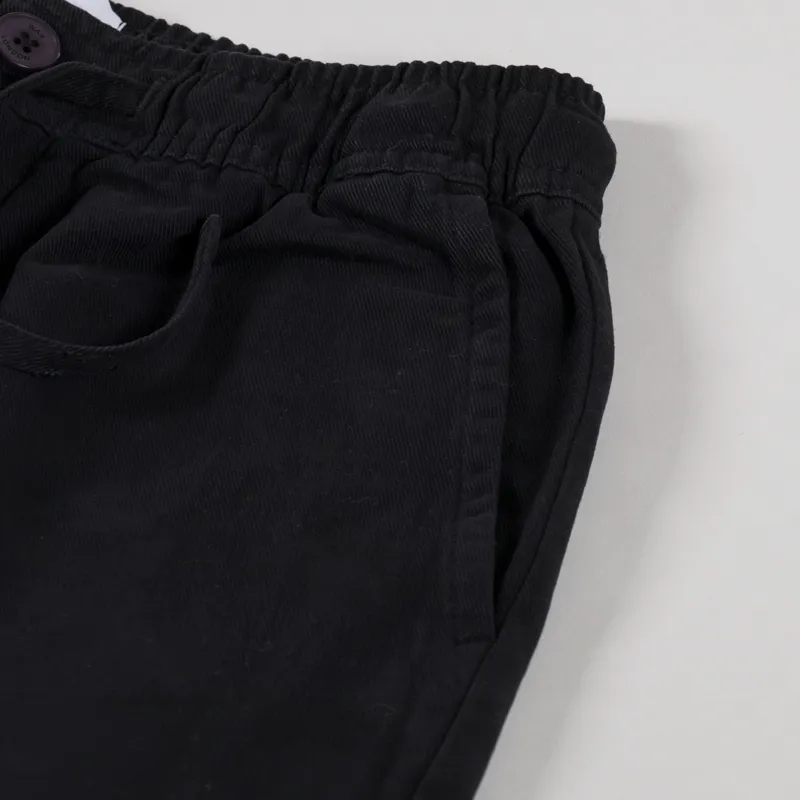 Wax London Kurt Trousers Black Longer Leg Organic Cotton Twill-7