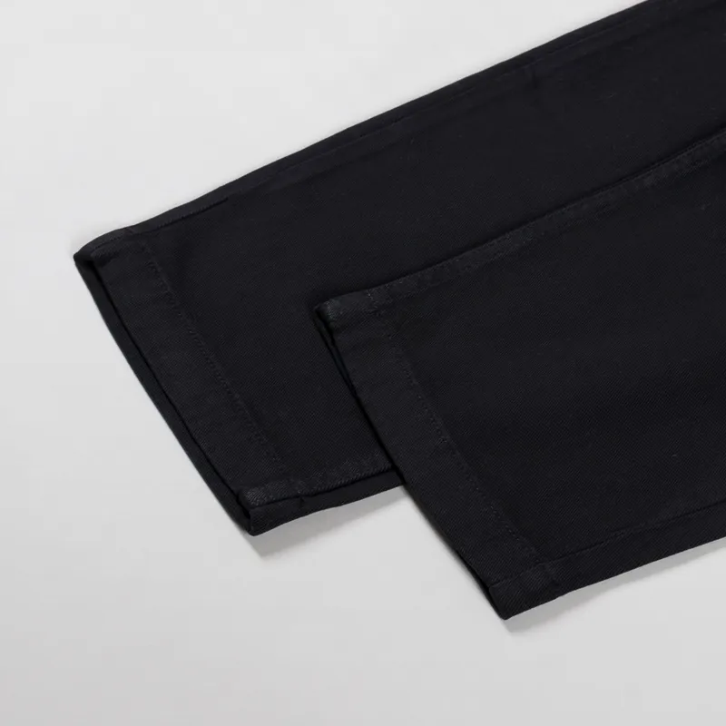 Wax London Kurt Trousers Black Longer Leg Organic Cotton Twill-6