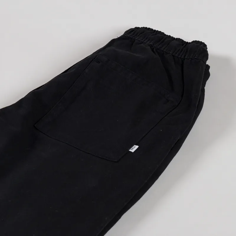 Wax London Kurt Trousers Black Longer Leg Organic Cotton Twill-5