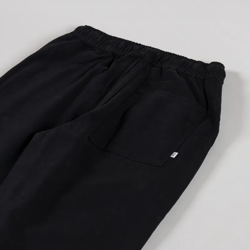 Wax London Kurt Trousers Black Longer Leg Organic Cotton Twill-3