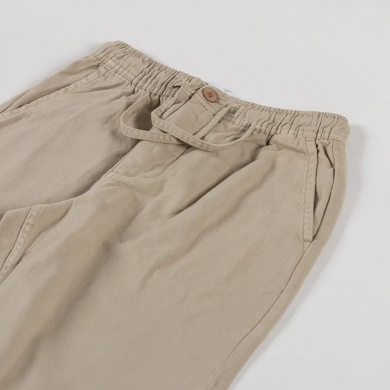 Wax London Kurt Trousers Light Khaki Longer Leg Organic Cotton Twill-4