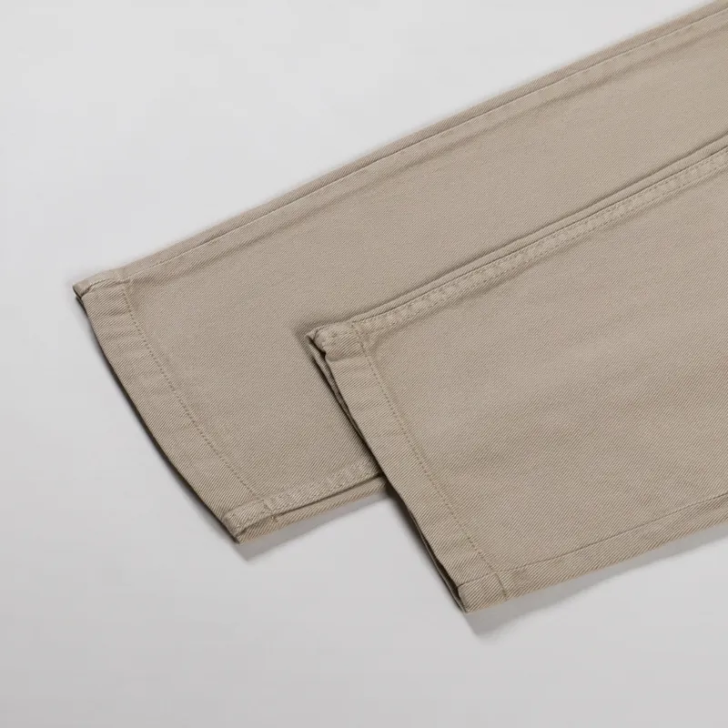 Wax London Kurt Trousers Light Khaki Longer Leg Organic Cotton Twill-8