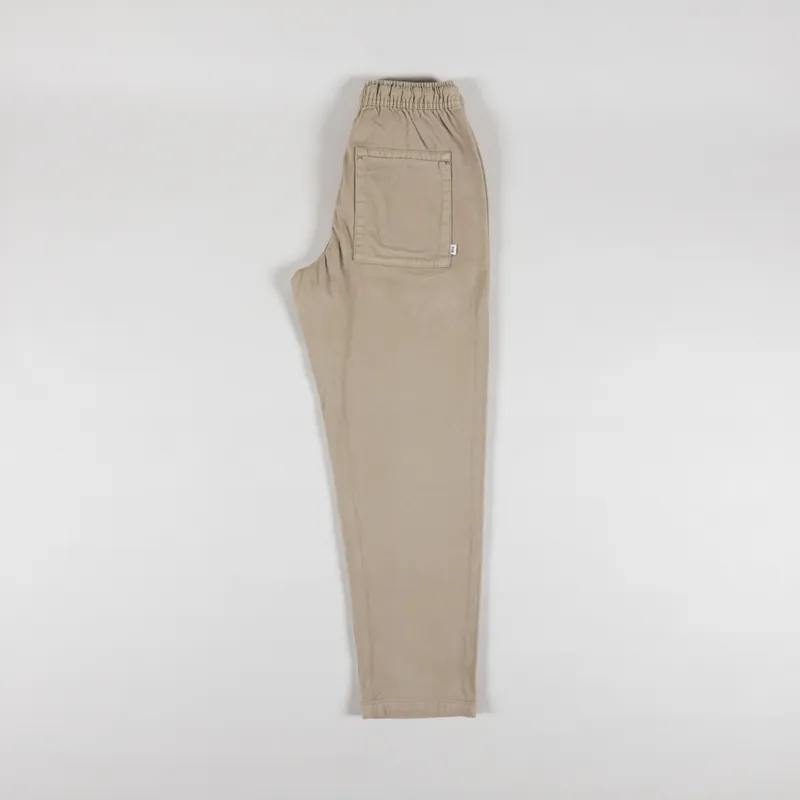 Wax London Kurt Trousers Light Khaki Longer Leg Organic Cotton Twill-2