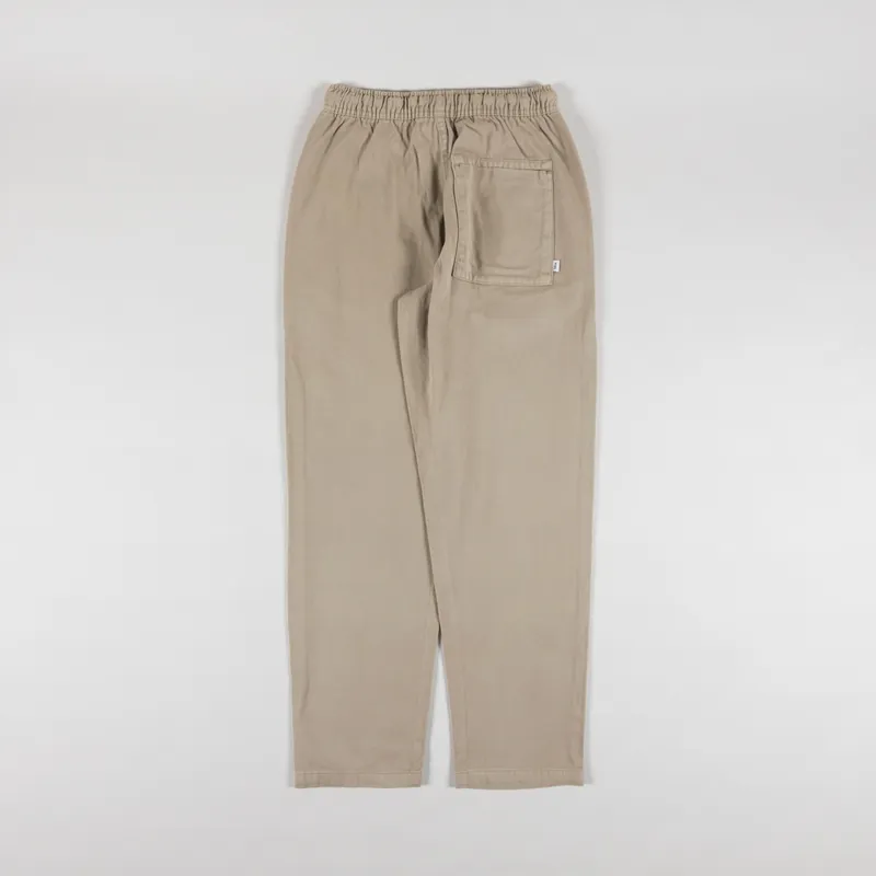 Wax London Kurt Trousers Light Khaki Longer Leg Organic Cotton Twill
