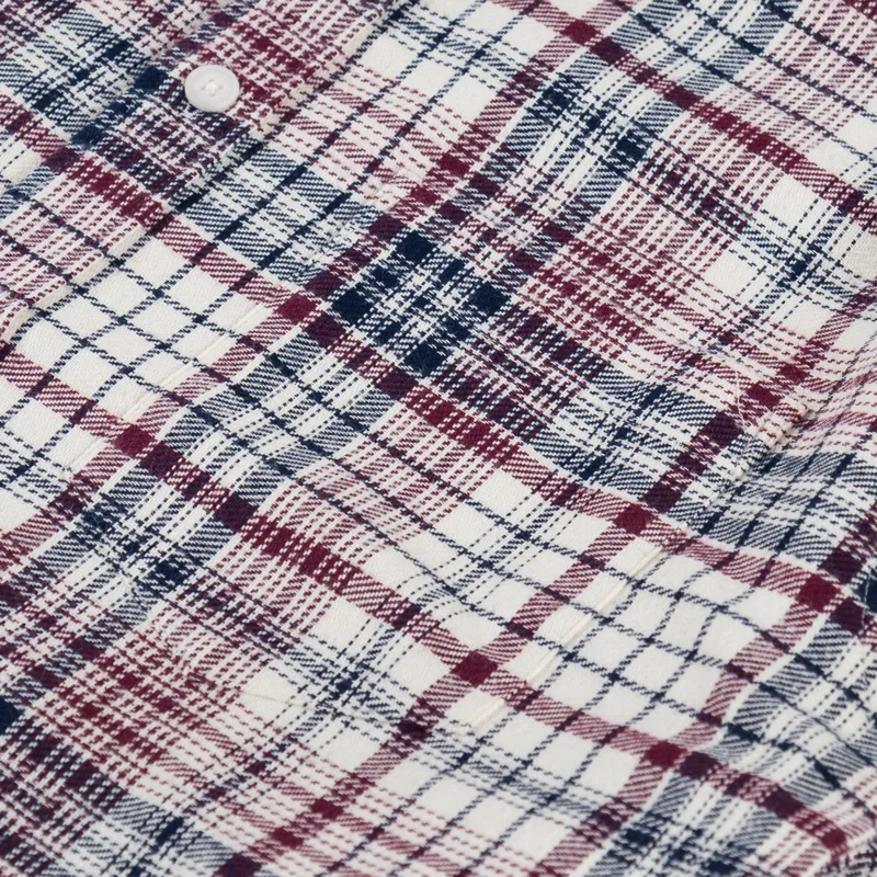 Wax London Shelly Shirt Flannel Navy Red-6