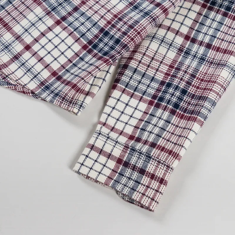 Wax London Shelly Shirt Flannel Navy Red-8