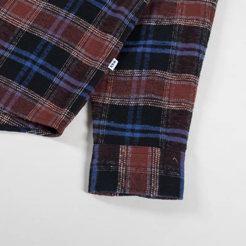 Wax London Shelly Shirt Heavy Classic Check Red Blue-8