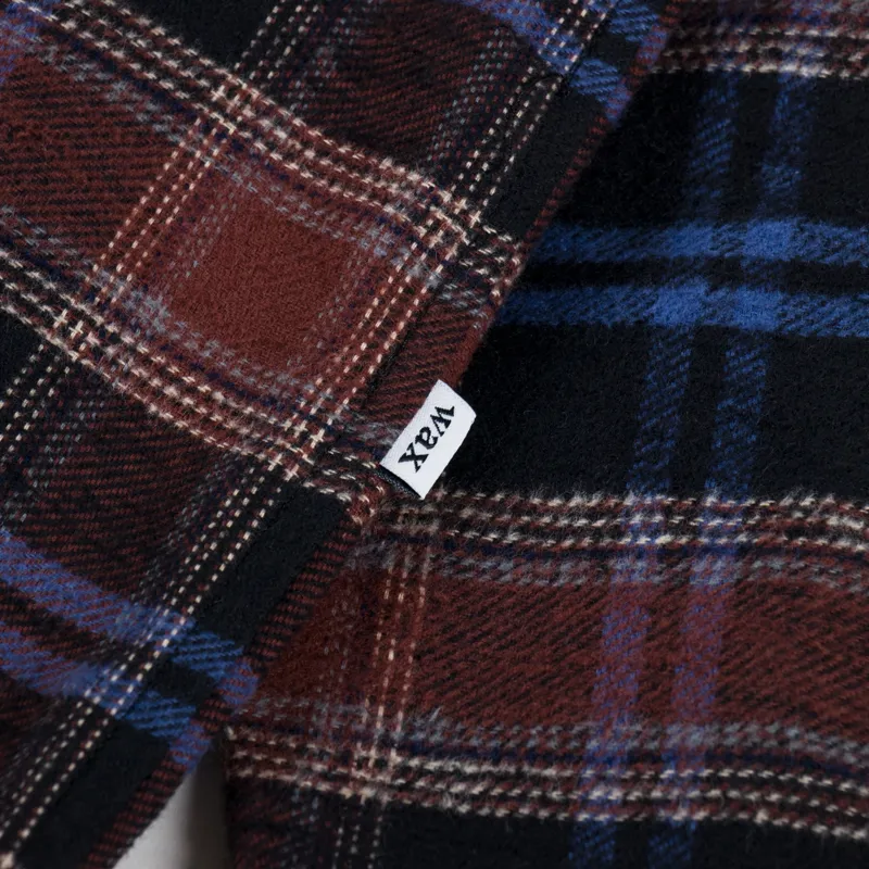 Wax London Shelly Shirt Heavy Classic Check Red Blue-5