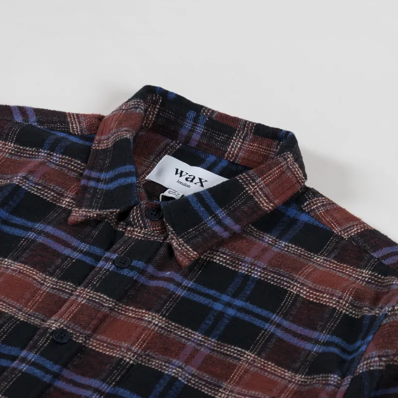 Wax London Shelly Shirt Heavy Classic Check Red Blue-4