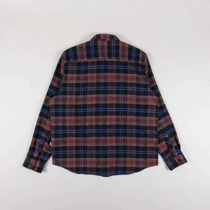 Wax London Shelly Shirt Heavy Classic Check Red Blue-1