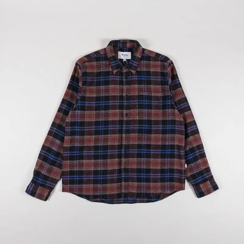 Wax London Shelly Shirt Heavy Classic Check Red Blue
