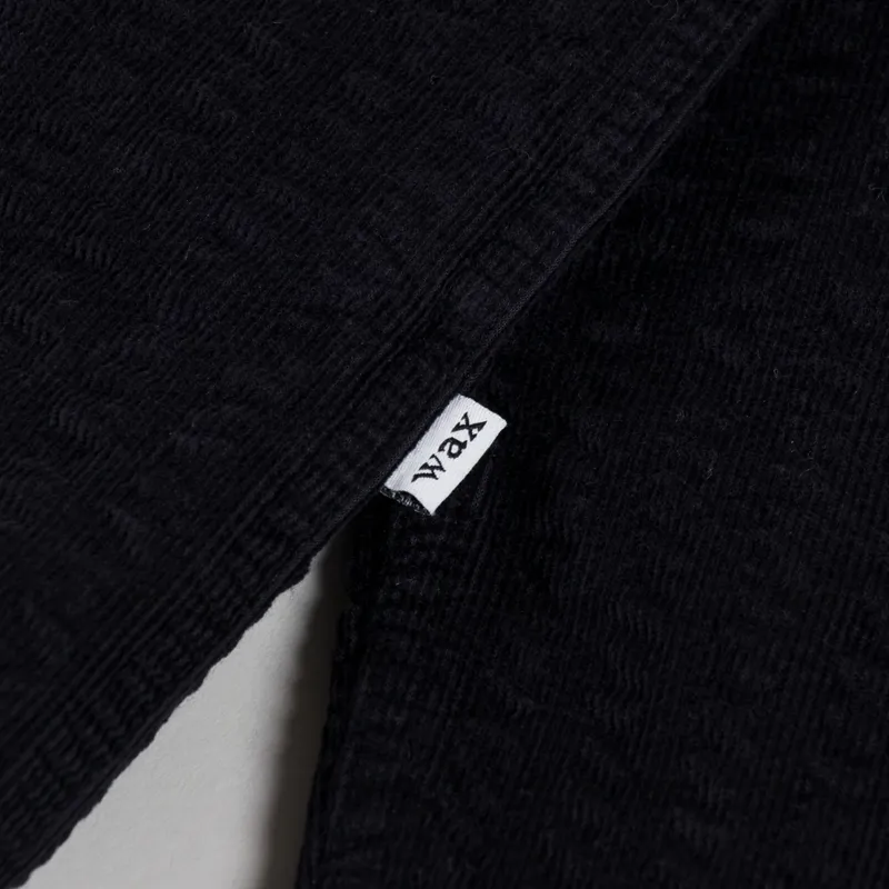 Wax London Shelly Shirt Seersucker Cord Black-7