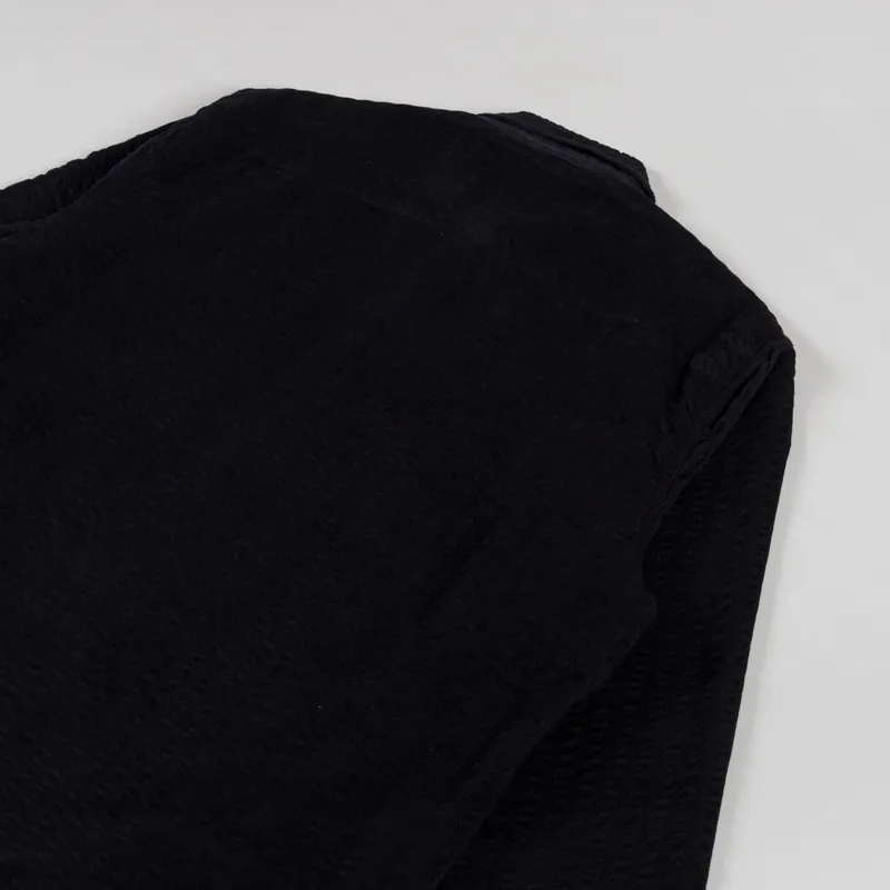 Wax London Shelly Shirt Seersucker Cord Black-3