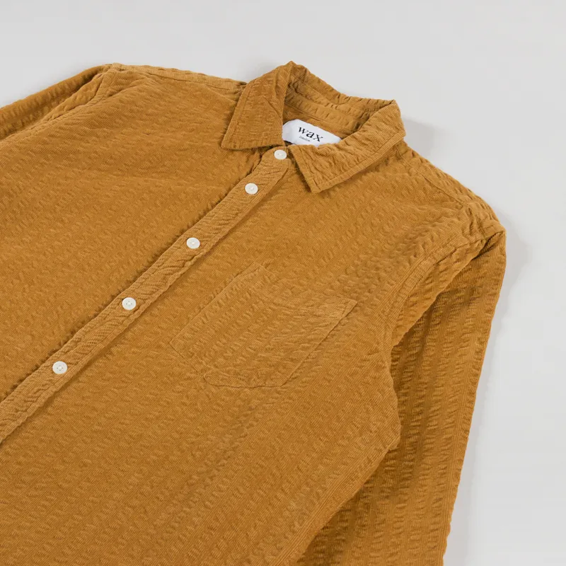 Wax London Shelly Shirt Seersucker Cord Tan-2
