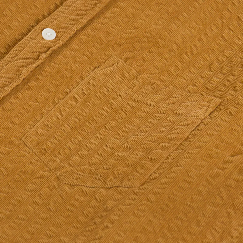 Wax London Shelly Shirt Seersucker Cord Tan-6
