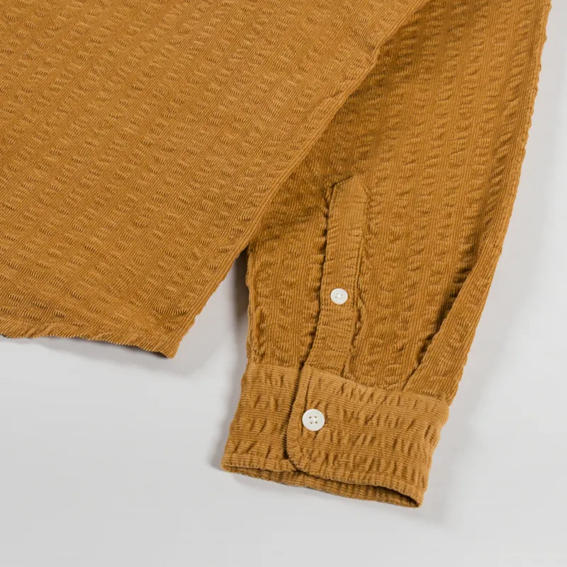 Wax London Shelly Shirt Seersucker Cord Tan-7