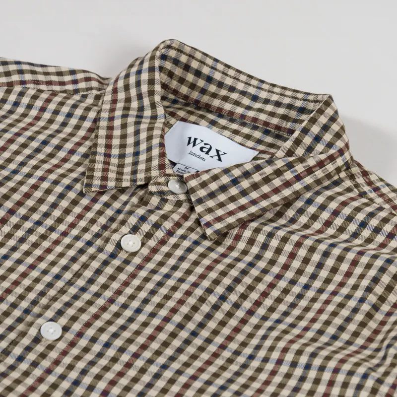 Wax London Trin Shirt Trad Check Beige Multi-4