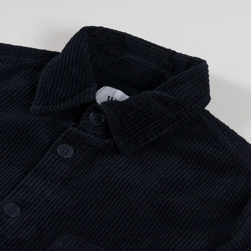 Wax London Whiting Overshirt Jumbo Cord Navy-4