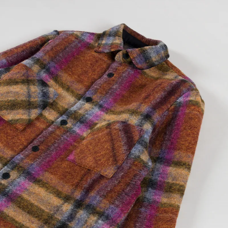 Wax London Whiting Overshirt Wool Blend Check Multi-2