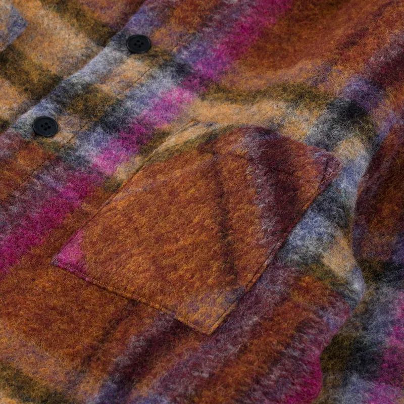 Wax London Whiting Overshirt Wool Blend Check Multi-5