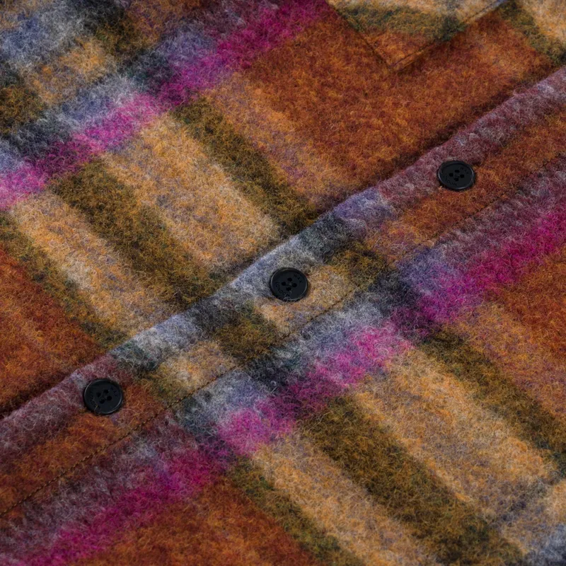 Wax London Whiting Overshirt Wool Blend Check Multi-6