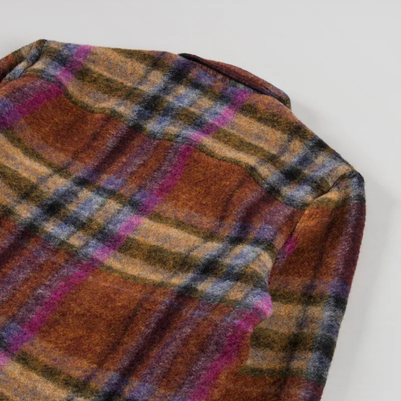 Wax London Whiting Overshirt Wool Blend Check Multi-3