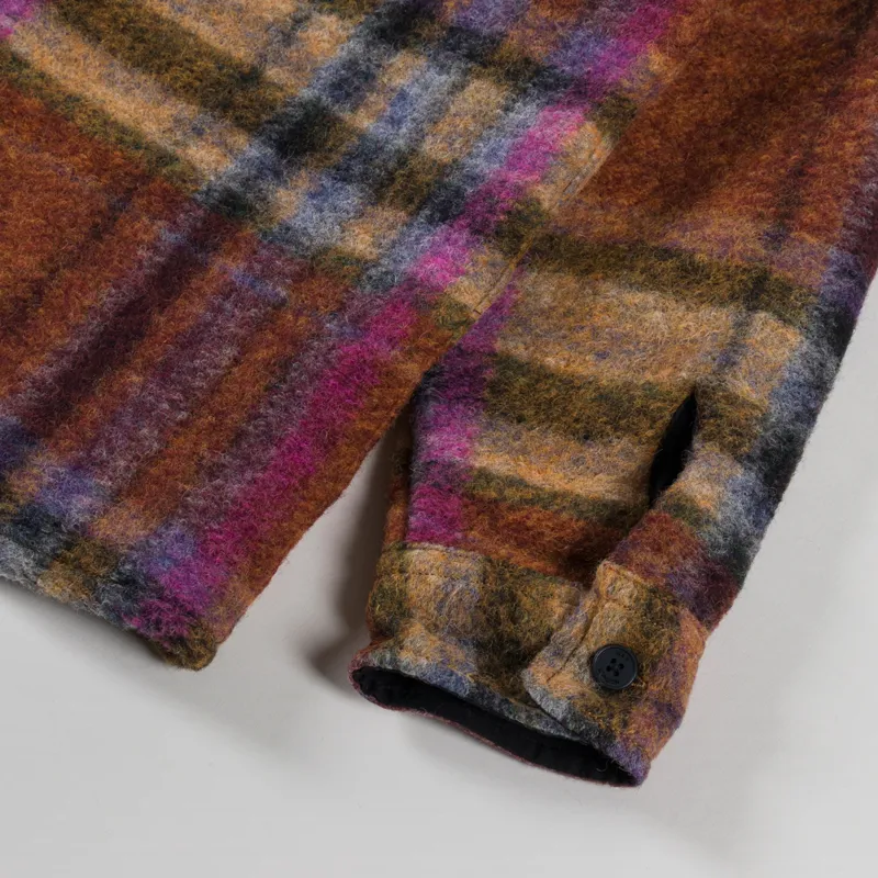 Wax London Whiting Overshirt Wool Blend Check Multi-9