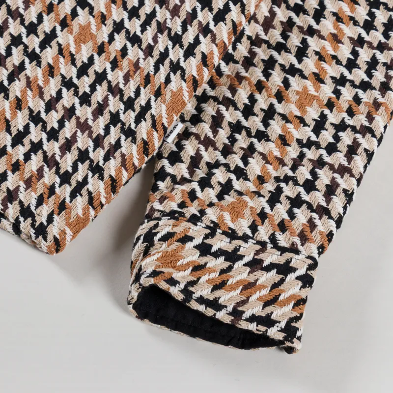 Wax London Whiting Overshirt Houndstooth Weave Natural-8